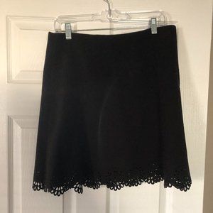 Loft A-Line Floral Hem Skirt
